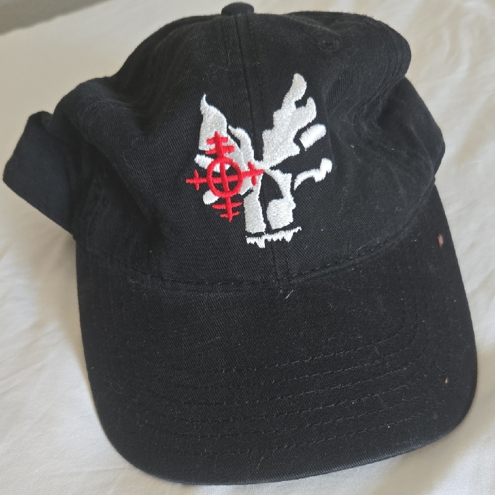 OTTO Black and White Hat with Embroidered Design